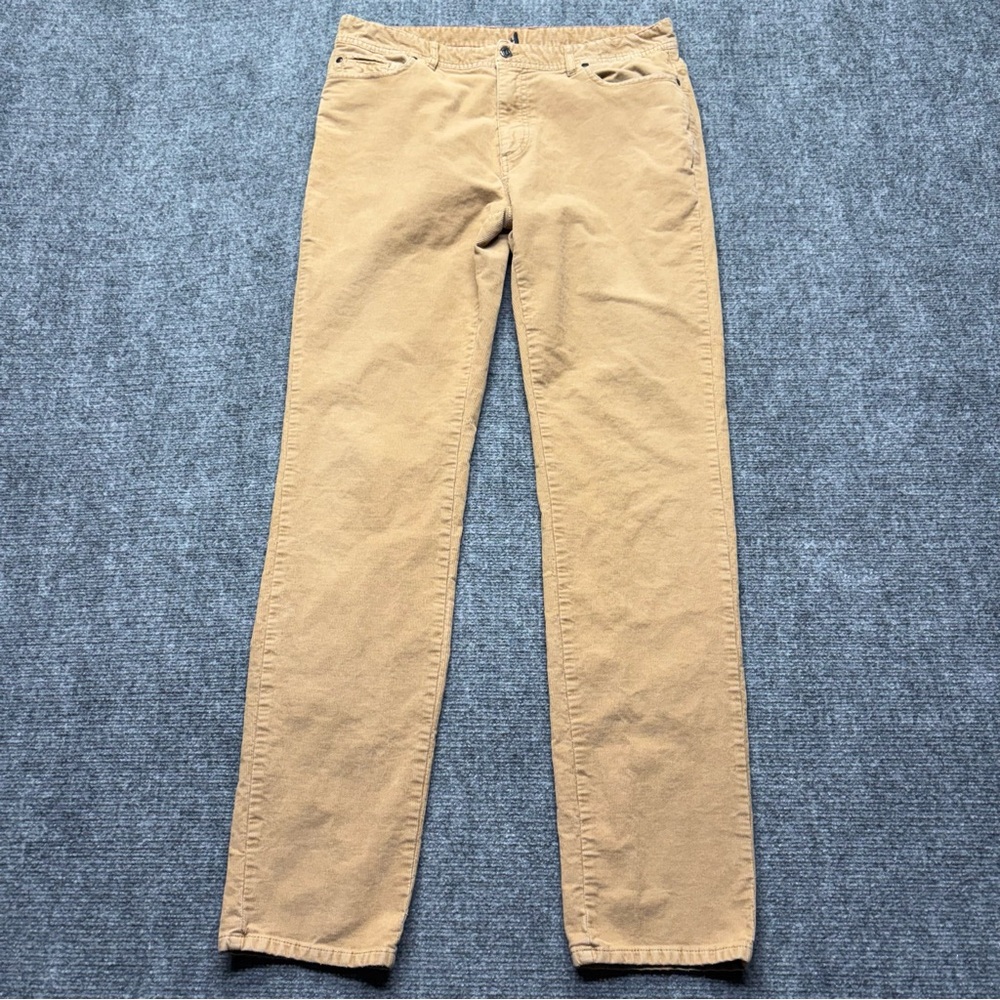 Johnnie-O Corduroy Pants Mens 34x34 Khaki Ramsey 6 Pocket Stretch Straight Leg